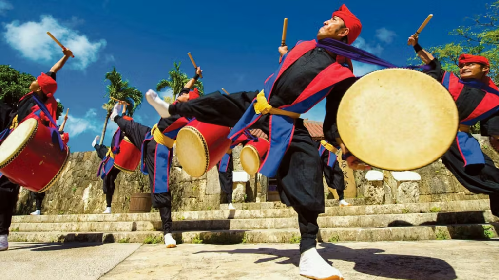 Traditional Okinawan cultural performance